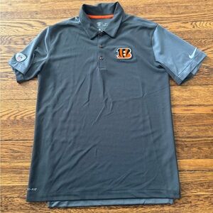 CINCINNATI BENGALS Nike Gray Men's Polo Shirt (NFL) size medium